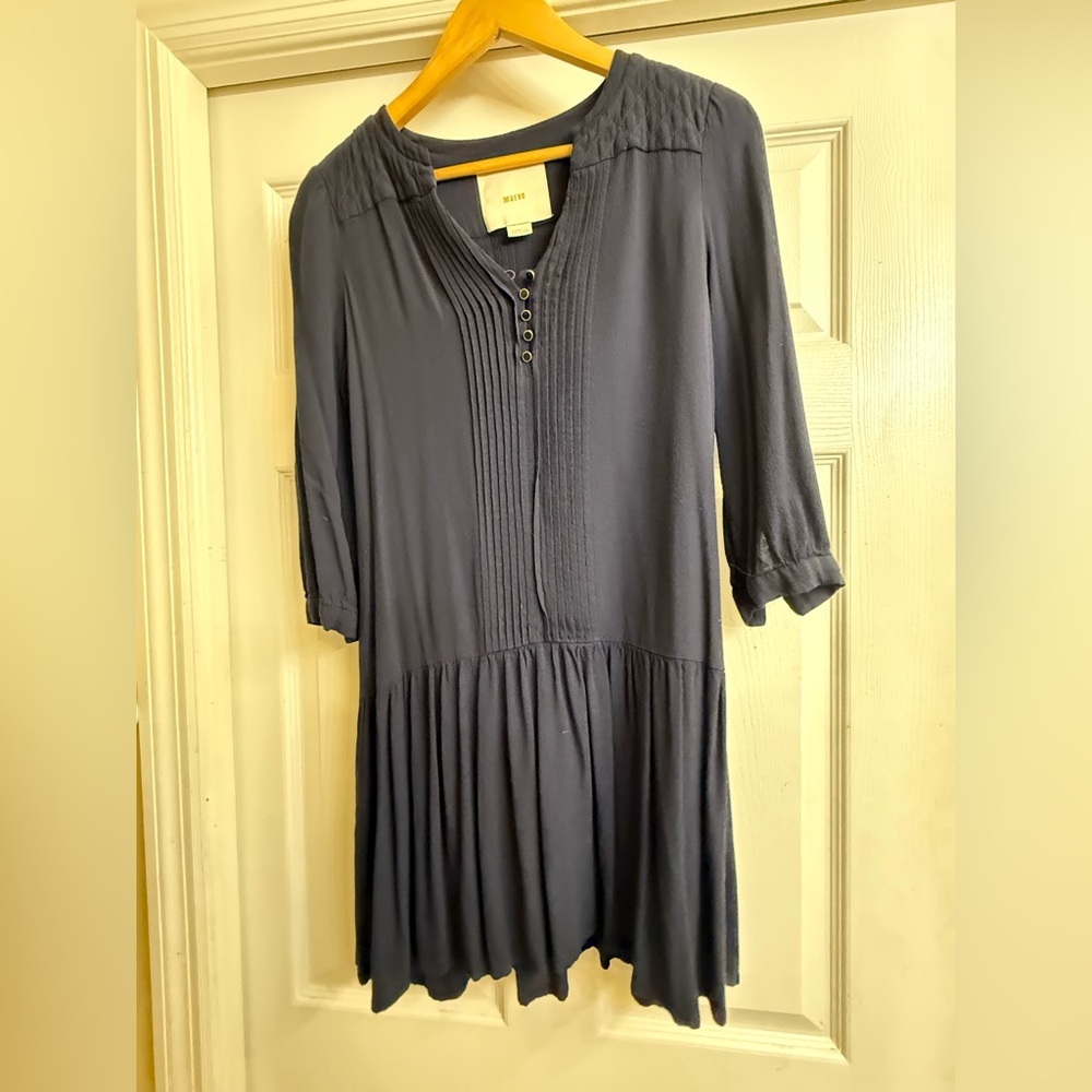 Maeve Midnight Blue Mid Dress XS